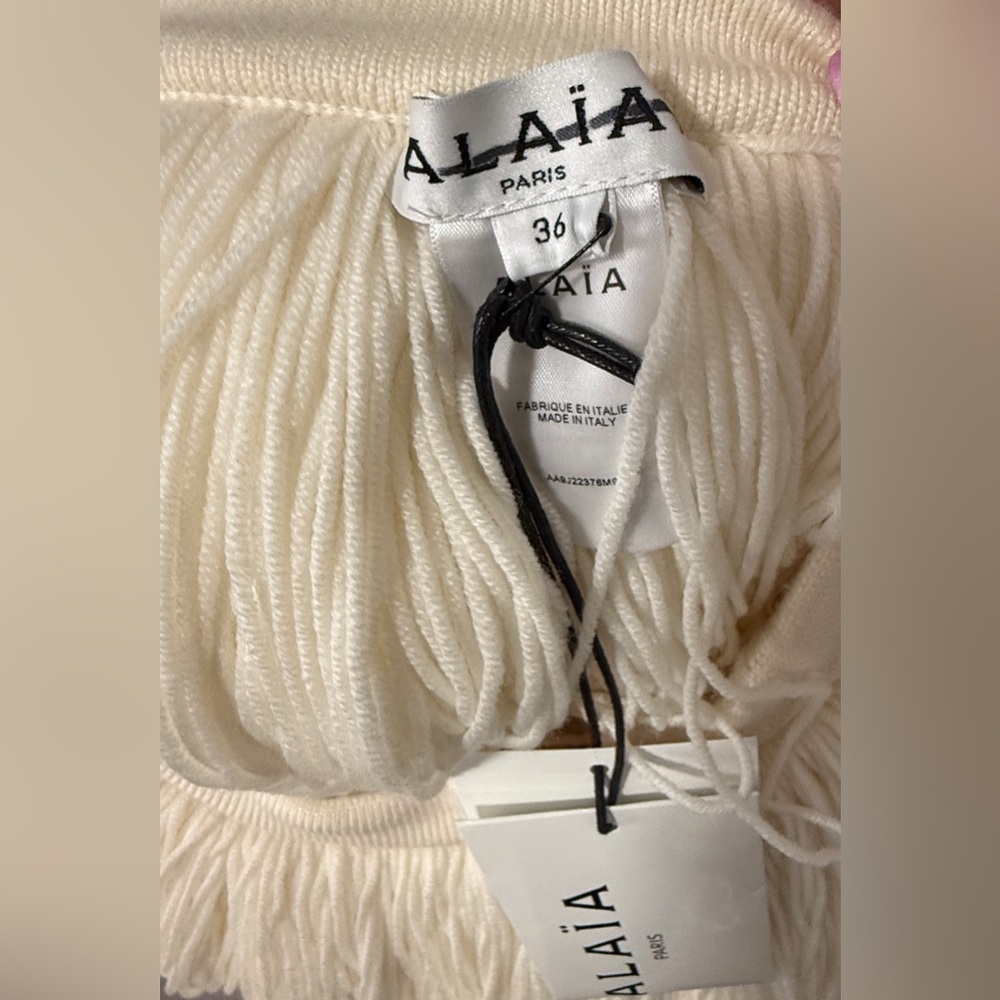 Alaia Fringes Wool Miniskirt - Picture 10 of 12